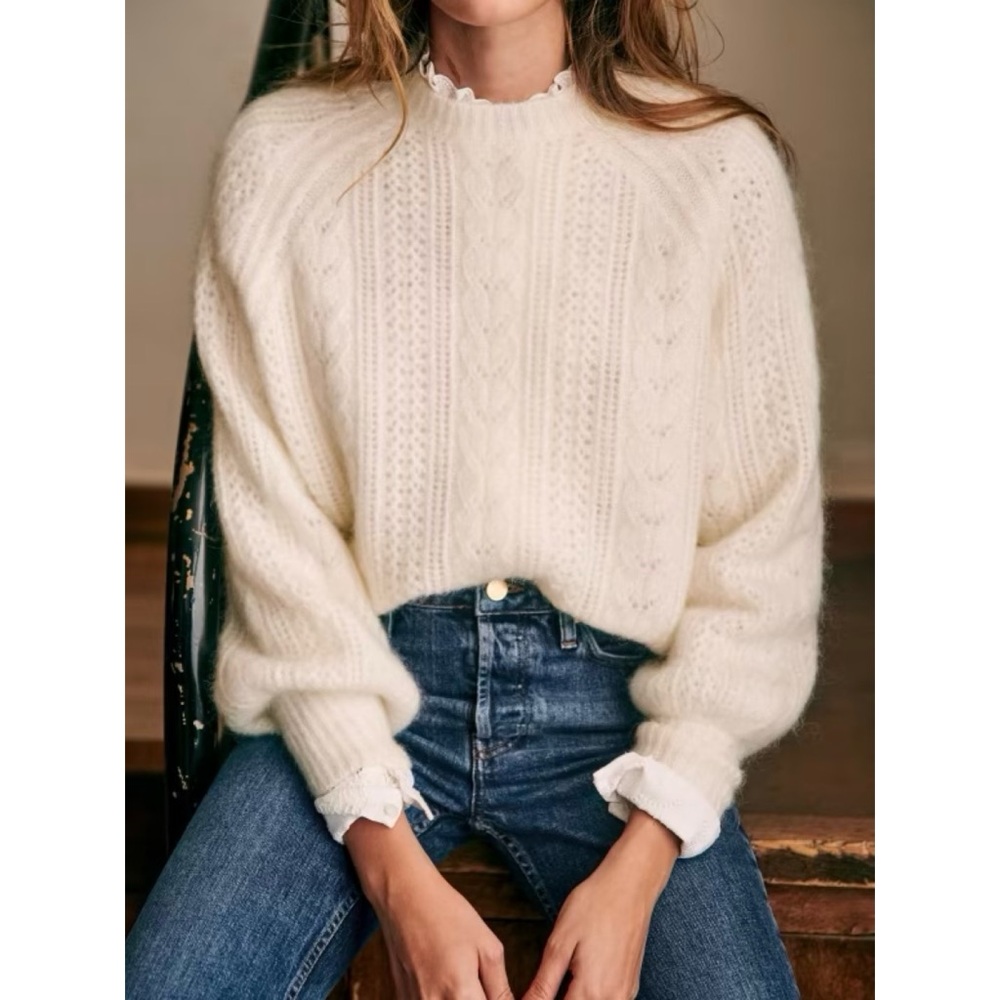 Sézane Scarlett Jumper in Ecru